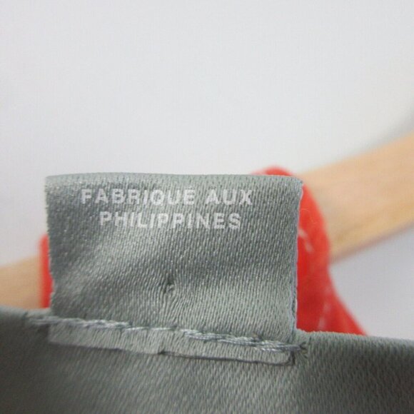 Anthropologie Maeve Bileu Dress 14 Orange Asymmetrical Cotton Flare Summer 286 - Picture 4 of 14